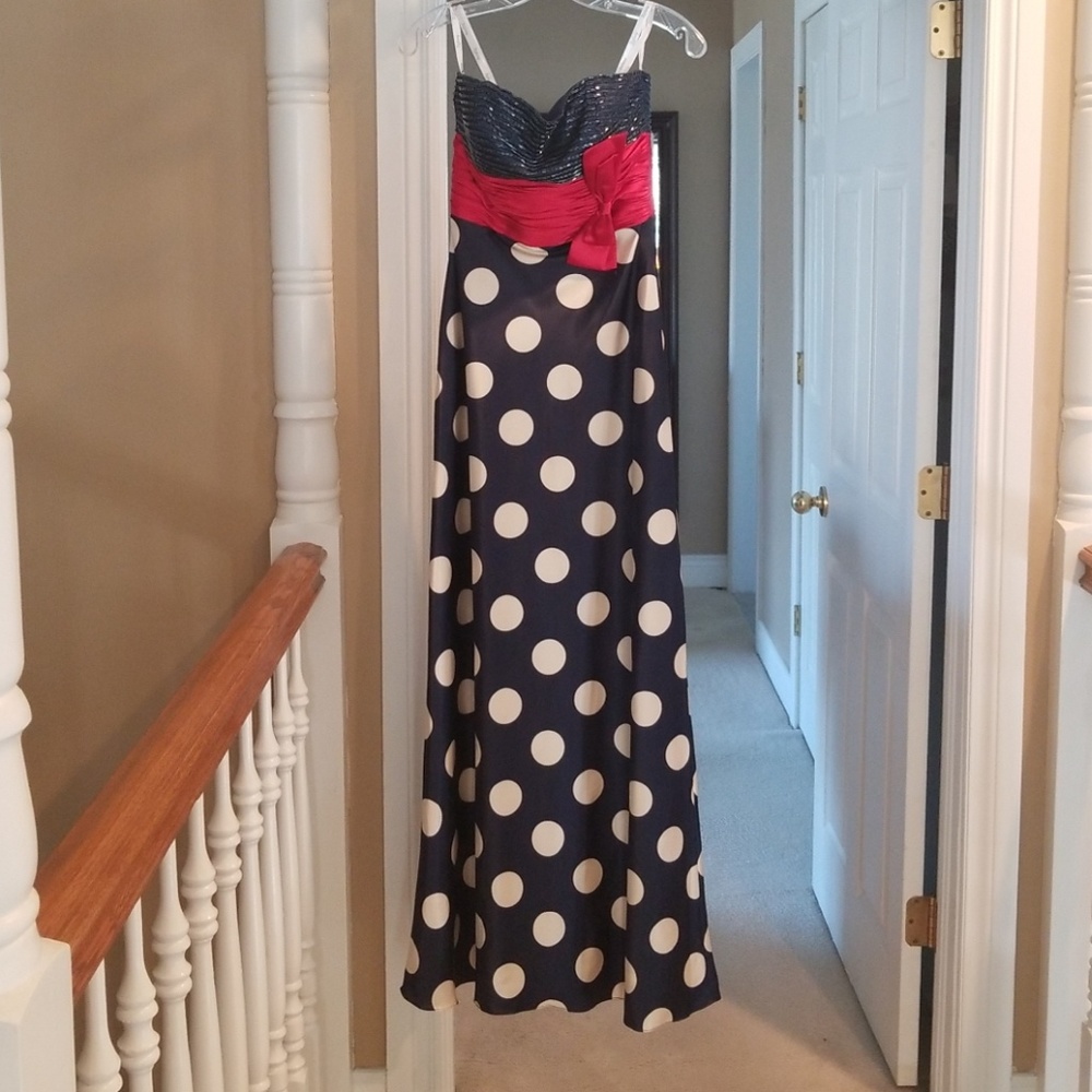 Polka dot formal dress